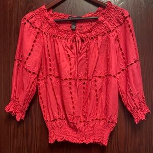 Inc International Concepts eyelet top